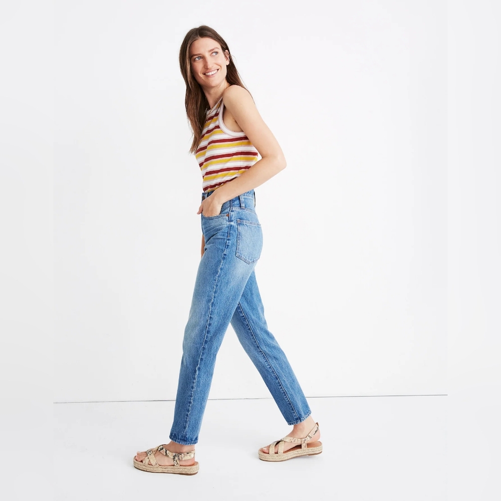 Madewell The Highest-Rise Momjean in Glencoe Wash Size 25 - Picture 3 of 14